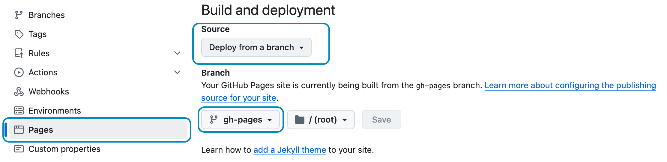 GitHub repository settings